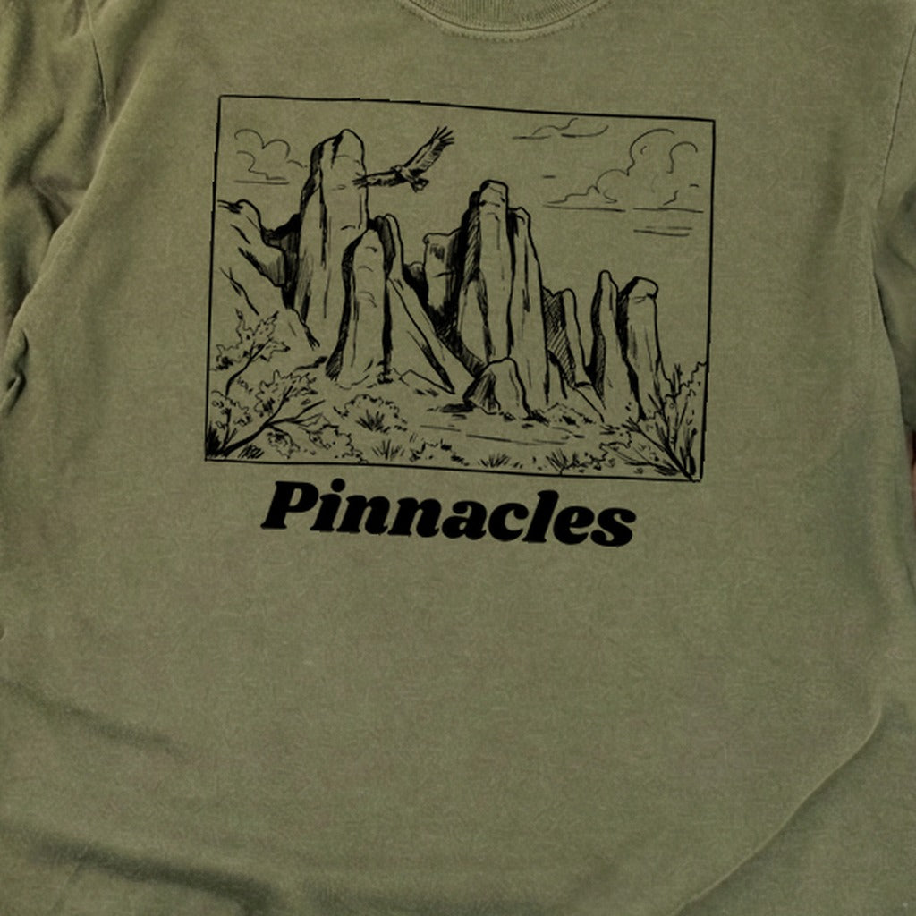 Pinnacles Line Drawing Premium Long Sleeve