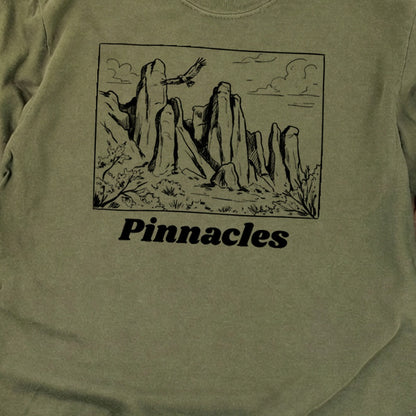 Pinnacles Line Drawing Premium Long Sleeve