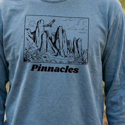 Pinnacles Line Drawing Premium Long Sleeve
