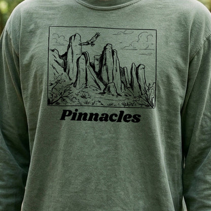 Pinnacles Line Drawing Premium Long Sleeve