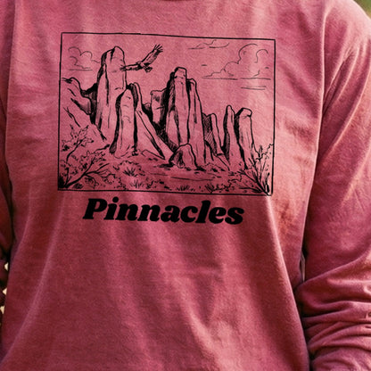 Pinnacles Line Drawing Premium Long Sleeve