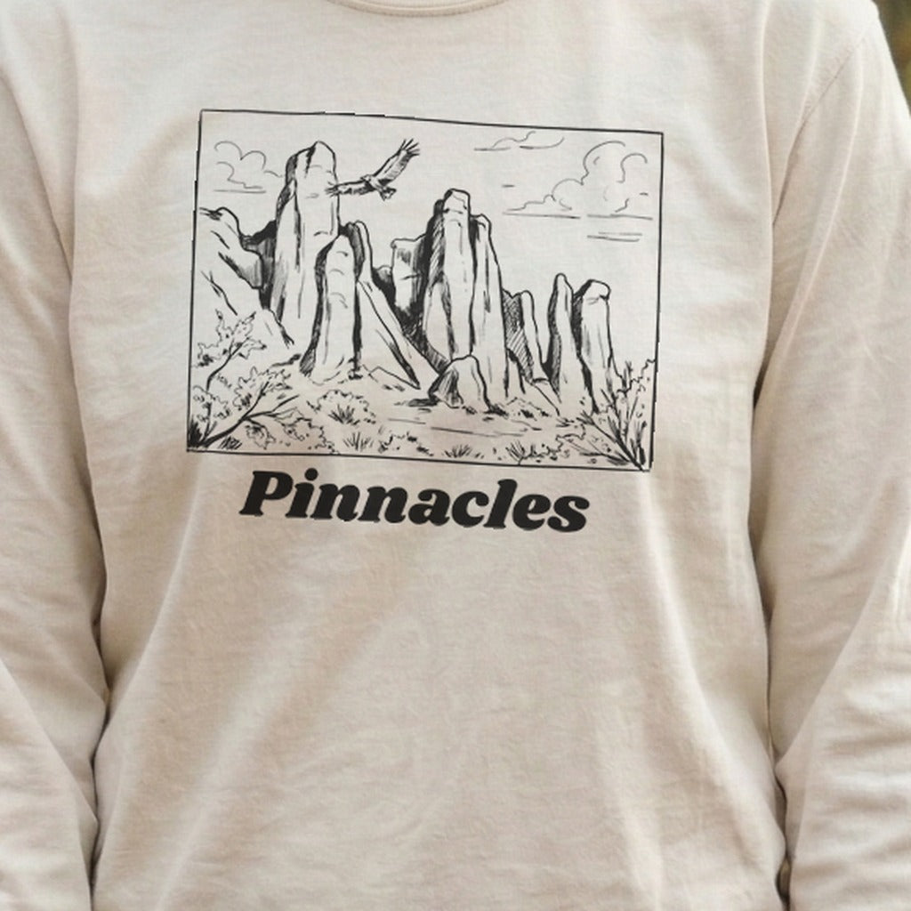 Pinnacles Line Drawing Premium Long Sleeve