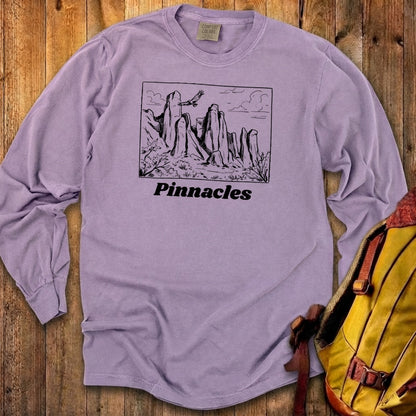 Pinnacles Line Drawing Premium Long Sleeve