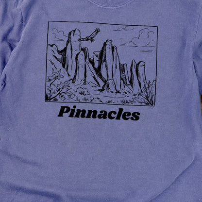 Pinnacles Line Drawing Premium Long Sleeve