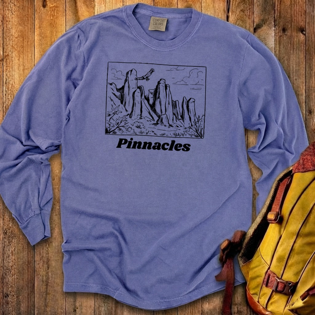 Pinnacles Line Drawing Premium Long Sleeve