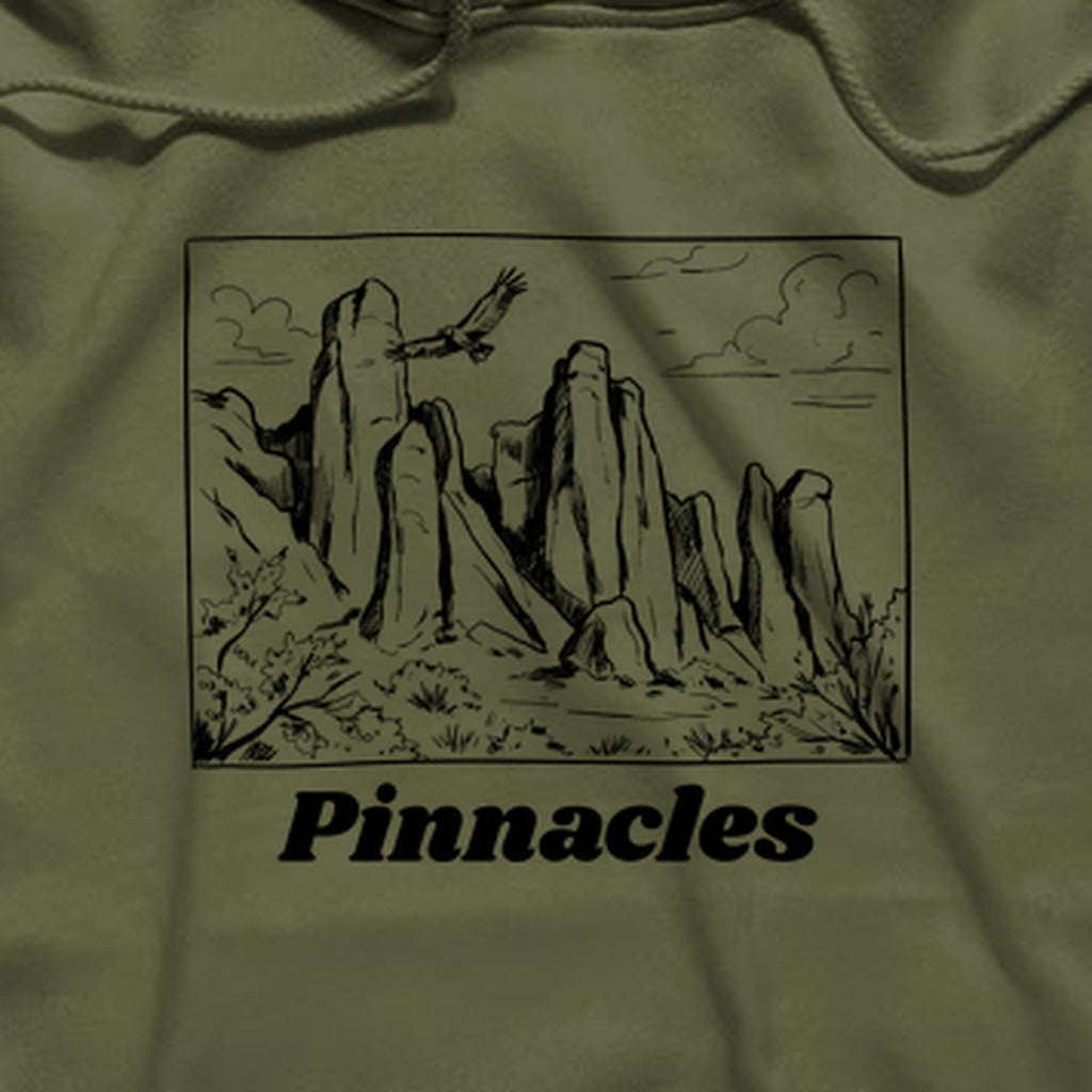 Pinnacles Line Drawing Hoodie