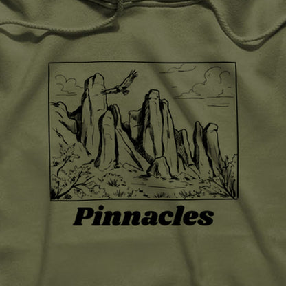 Pinnacles Line Drawing Hoodie