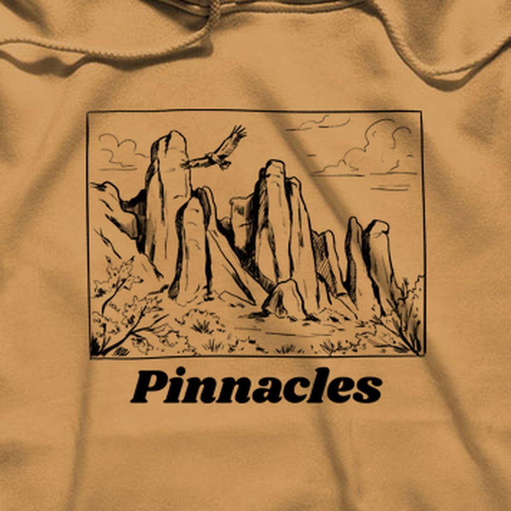 Pinnacles Line Drawing Hoodie