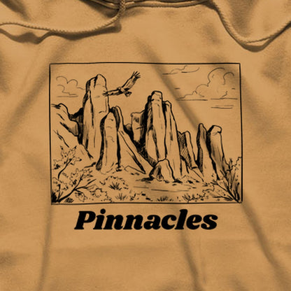 Pinnacles Line Drawing Hoodie
