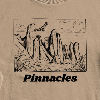 Pinnacles Line Drawing Crewneck Sweatshirt