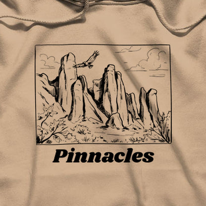 Pinnacles Line Drawing Hoodie