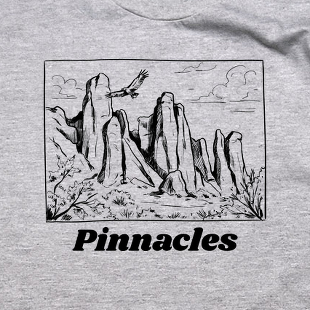 Pinnacles Line Drawing T-Shirt
