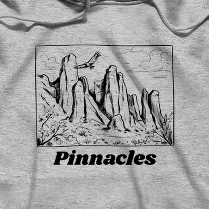 Pinnacles Line Drawing Hoodie