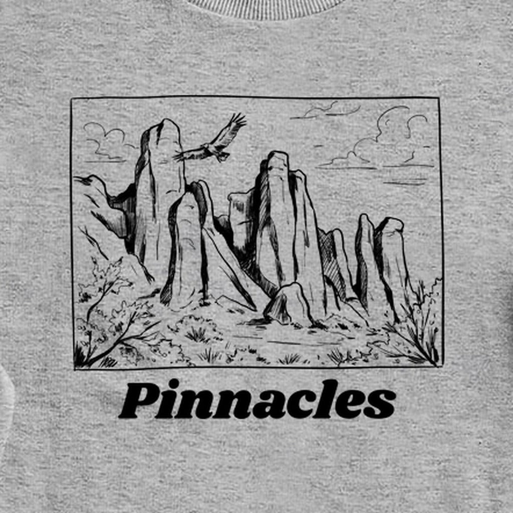 Pinnacles Line Drawing Crewneck Sweatshirt