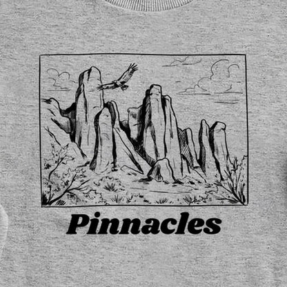 Pinnacles Line Drawing Crewneck Sweatshirt