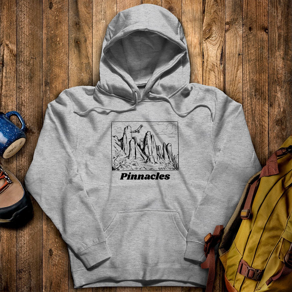 Pinnacles Line Drawing Hoodie