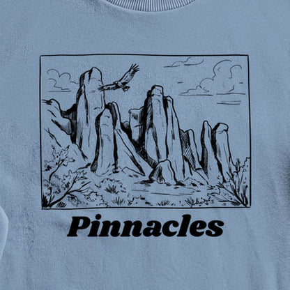 Pinnacles Line Drawing Crewneck Sweatshirt