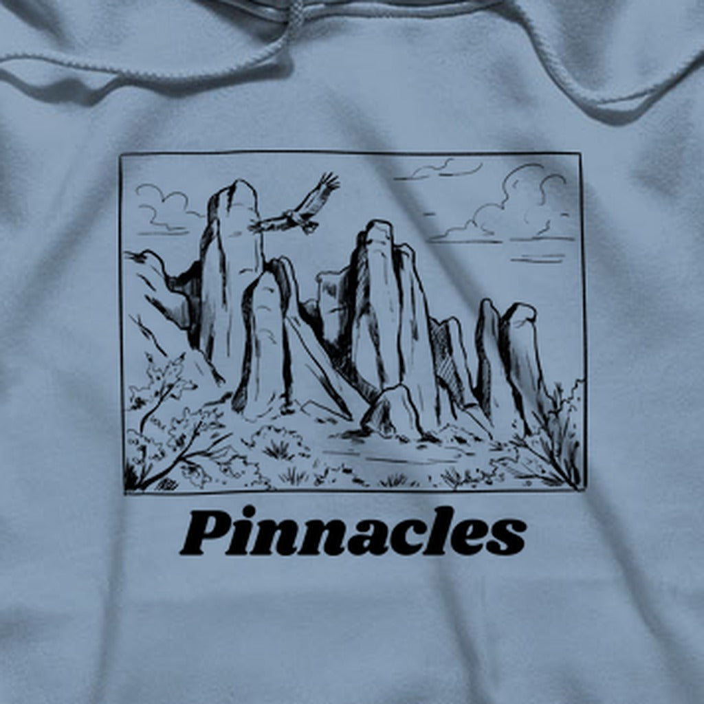 Pinnacles Line Drawing Hoodie