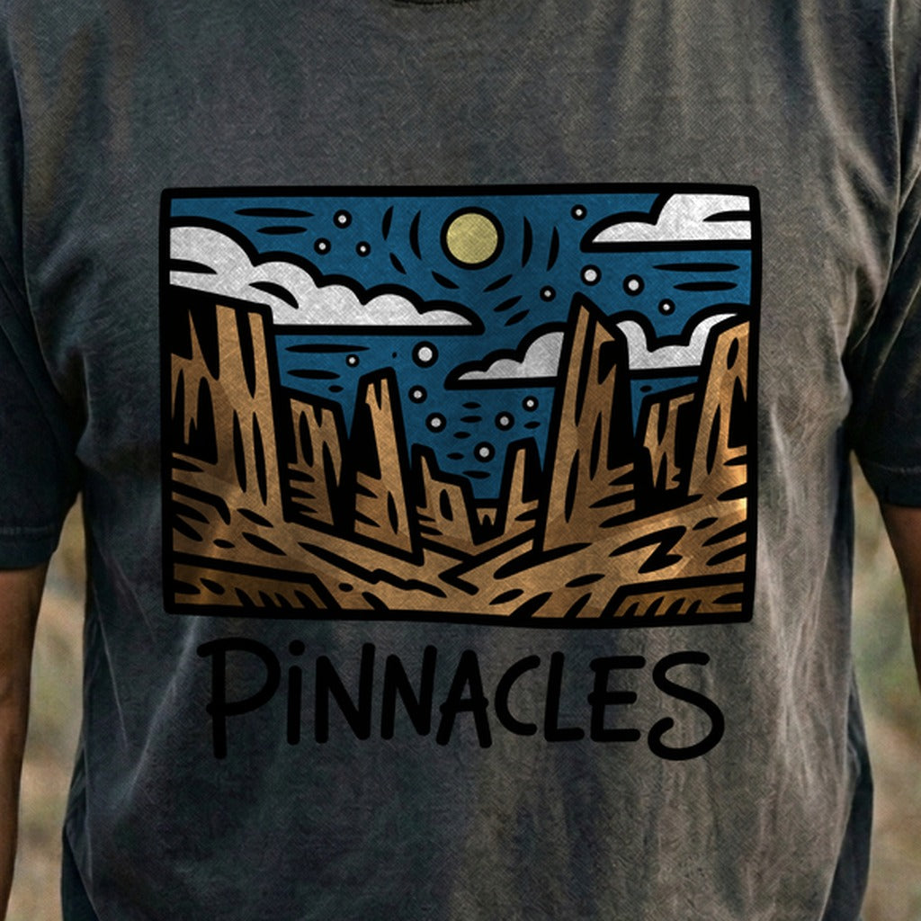 Pinnacles at Night Cotton T-Shirt