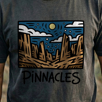 Pinnacles at Night Cotton T-Shirt
