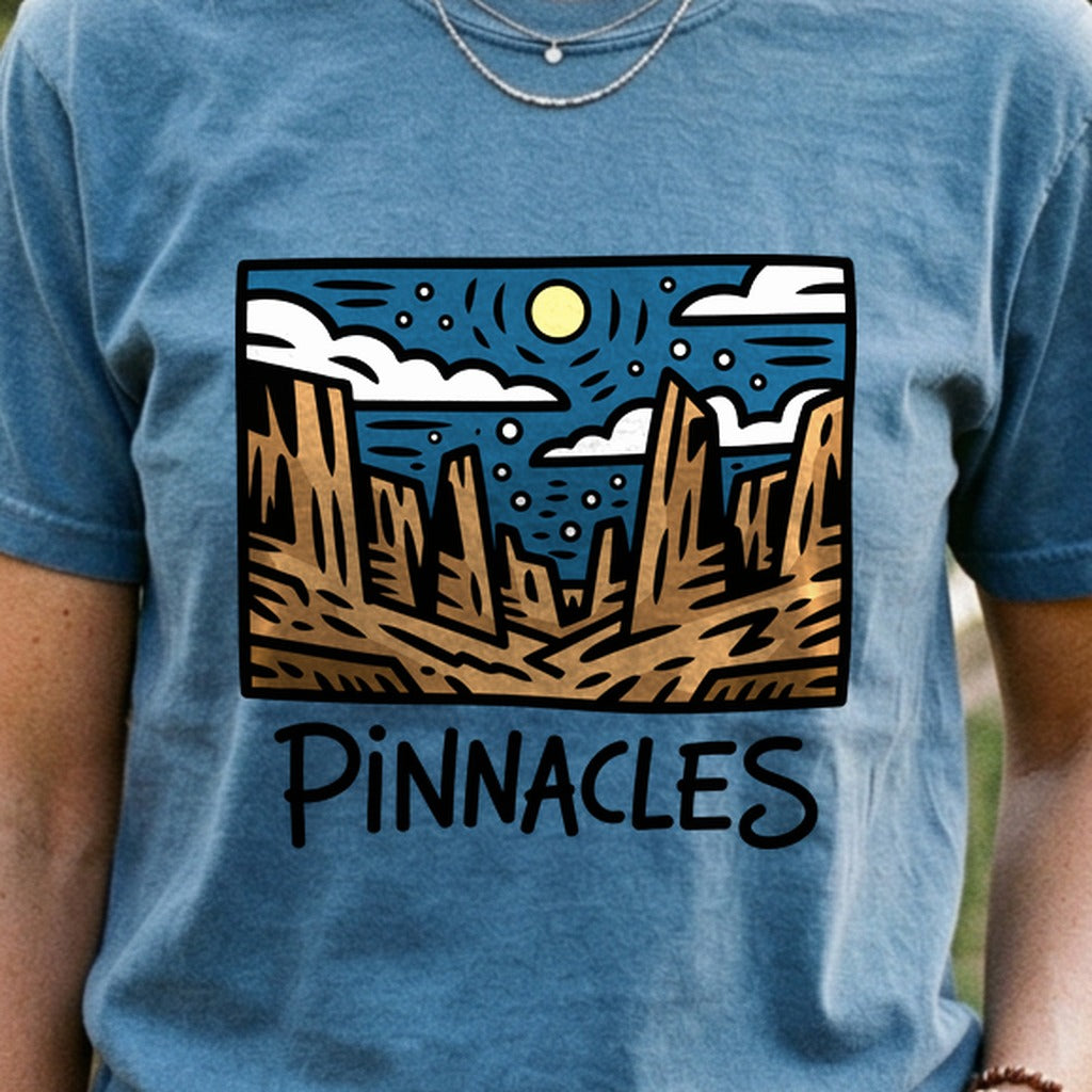 Pinnacles at Night Cotton T-Shirt