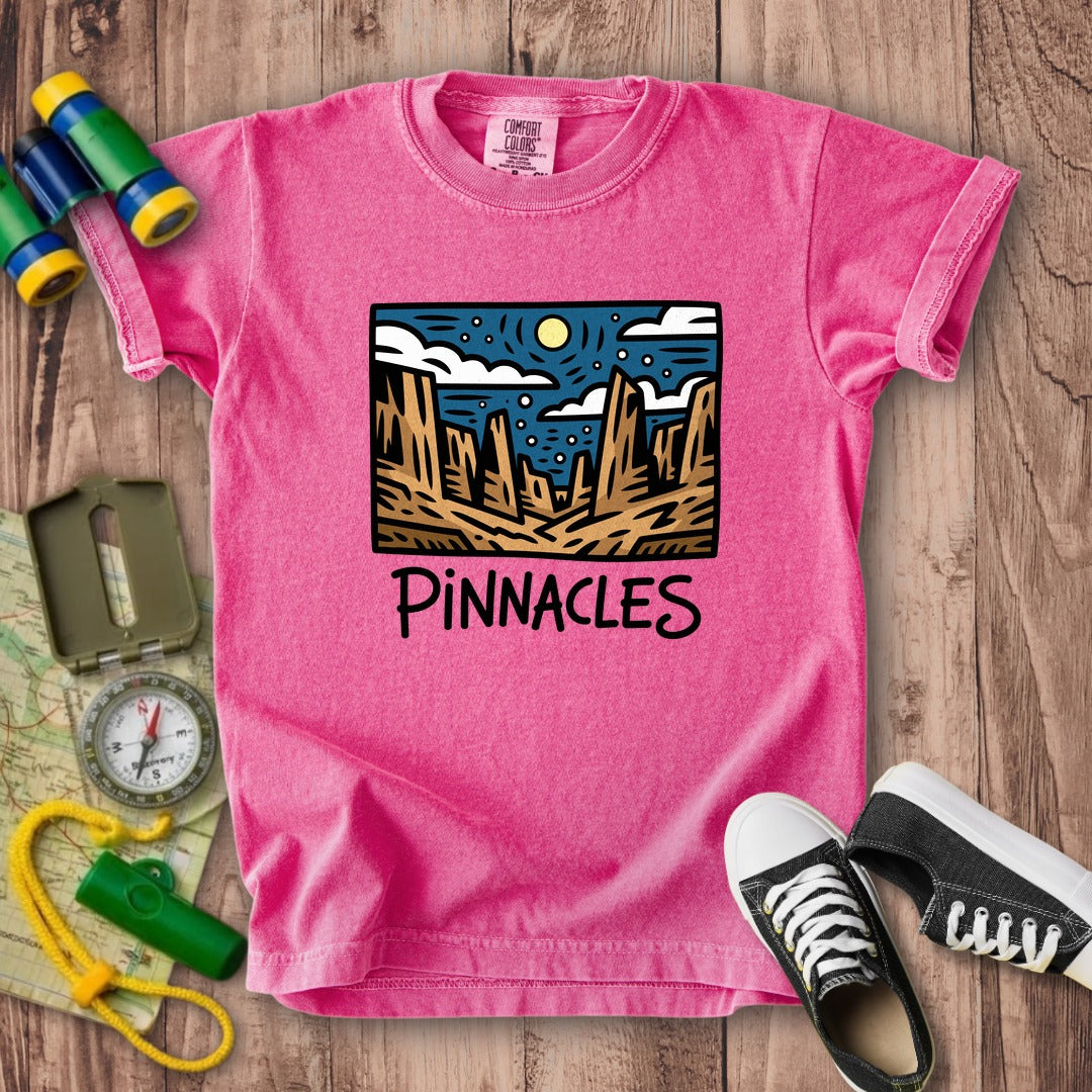Pinnacles at Night Kids Cotton T-Shirt