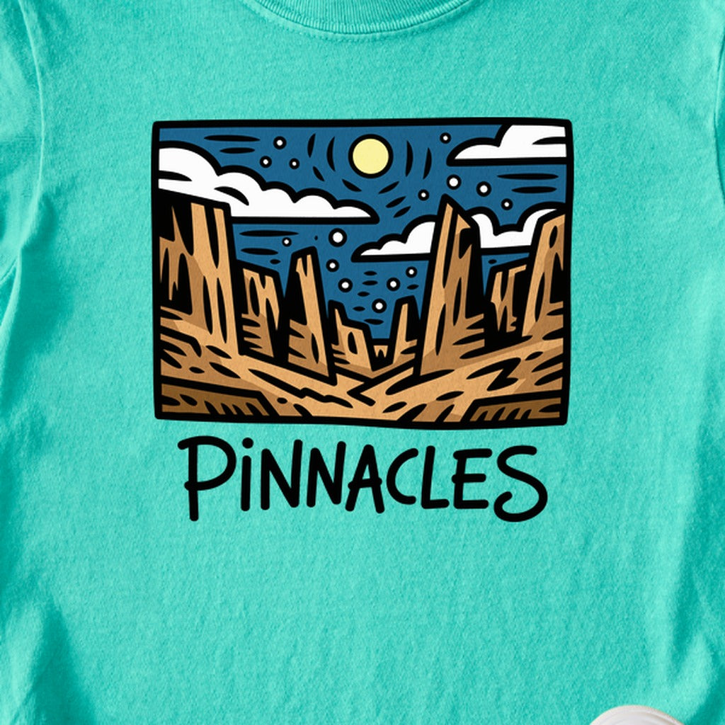 Pinnacles at Night Kids Cotton T-Shirt