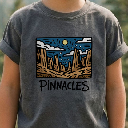Pinnacles at Night Kids Cotton T-Shirt