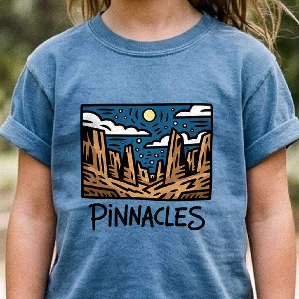 Pinnacles at Night Kids Cotton T-Shirt