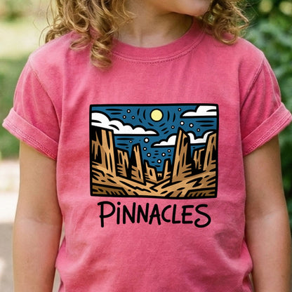 Pinnacles at Night Kids Cotton T-Shirt