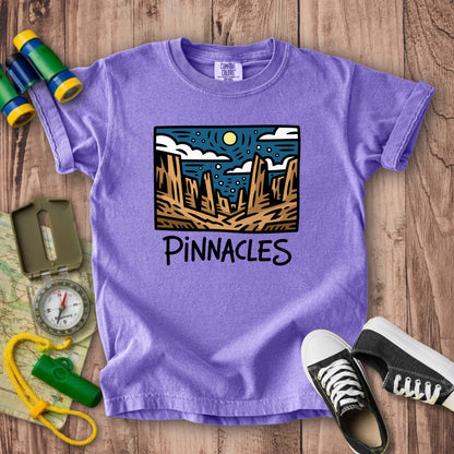 Pinnacles at Night Kids Cotton T-Shirt