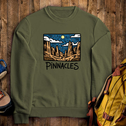 Pinnacles at Night Crewneck Sweatshirt