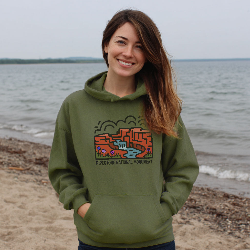 Pipestone National Monument Hoodie Adventure and Outdoors Themed Hoodie