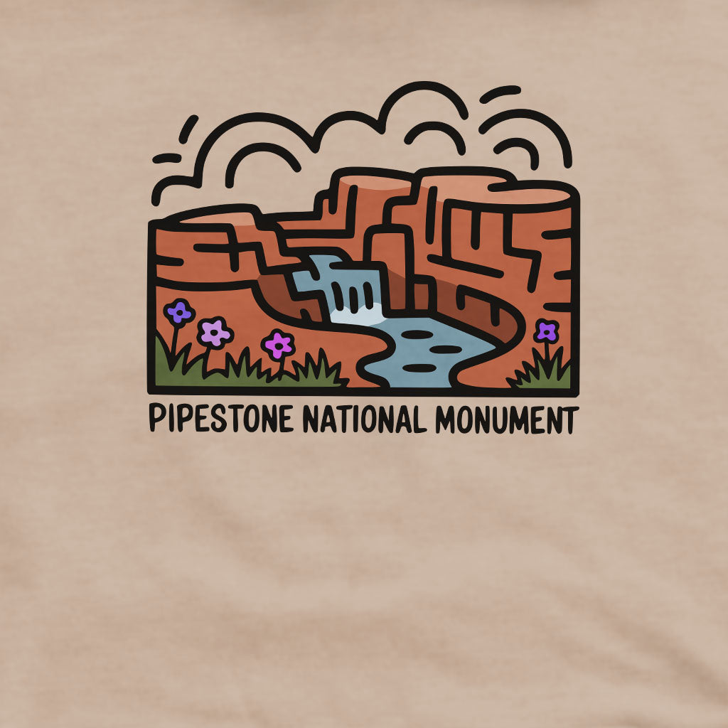 Pipestone National Monument Crewneck Sweatshirt Adventure and Outdoors Themed Sweatshirt