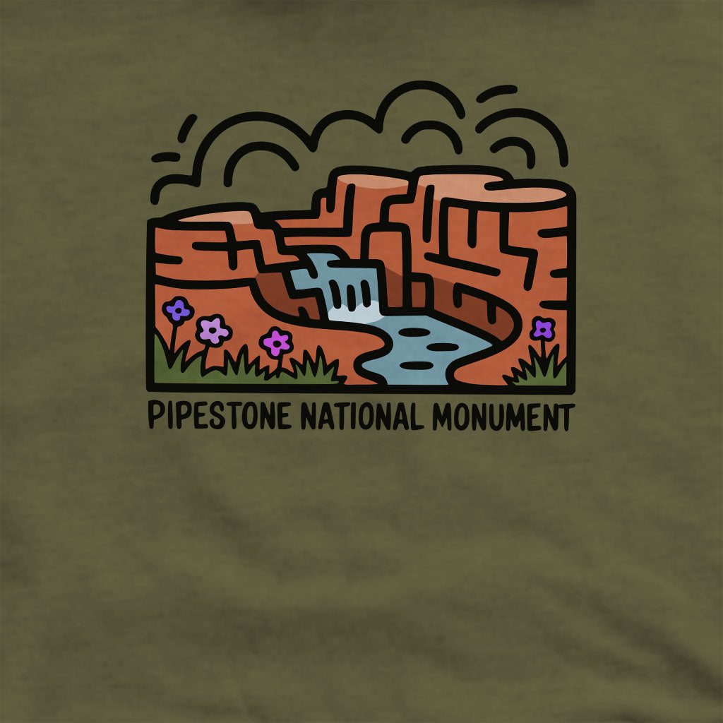 Pipestone National Monument Crewneck Sweatshirt Adventure and Outdoors Themed Sweatshirt