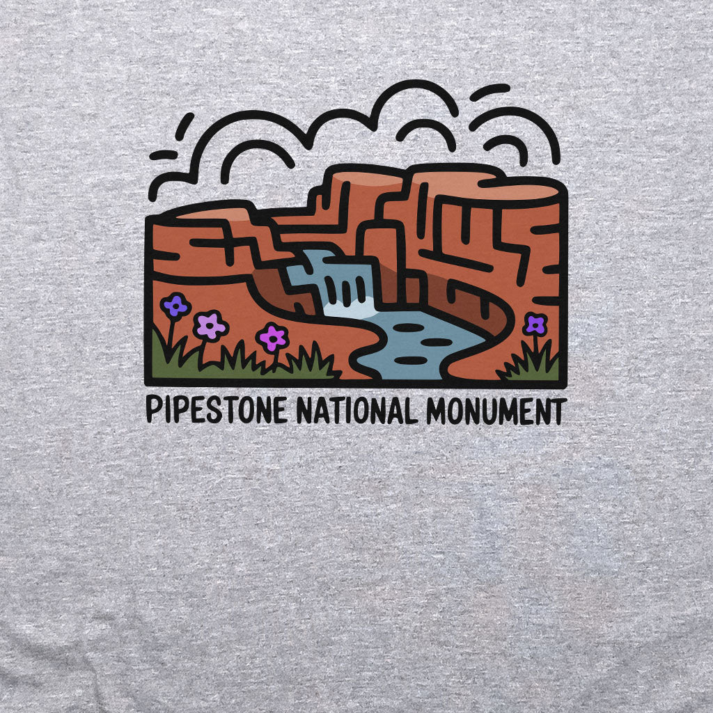 Pipestone National Monument Crewneck Sweatshirt Adventure and Outdoors Themed Sweatshirt