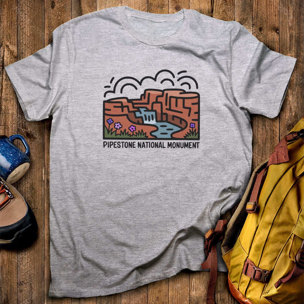 Pipestone National Monument T-Shirt Sport Grey Adventure and Outdoors Themed T-Shirt