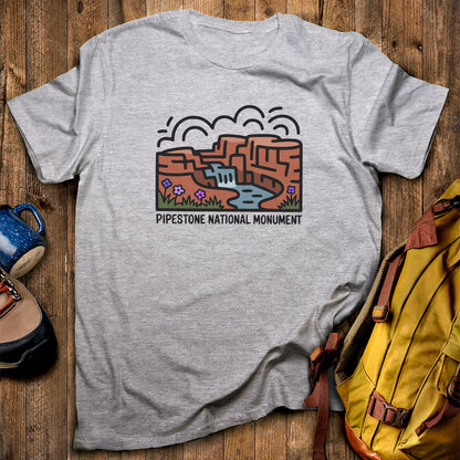 Pipestone National Monument T-Shirt Sport Grey Adventure and Outdoors Themed T-Shirt