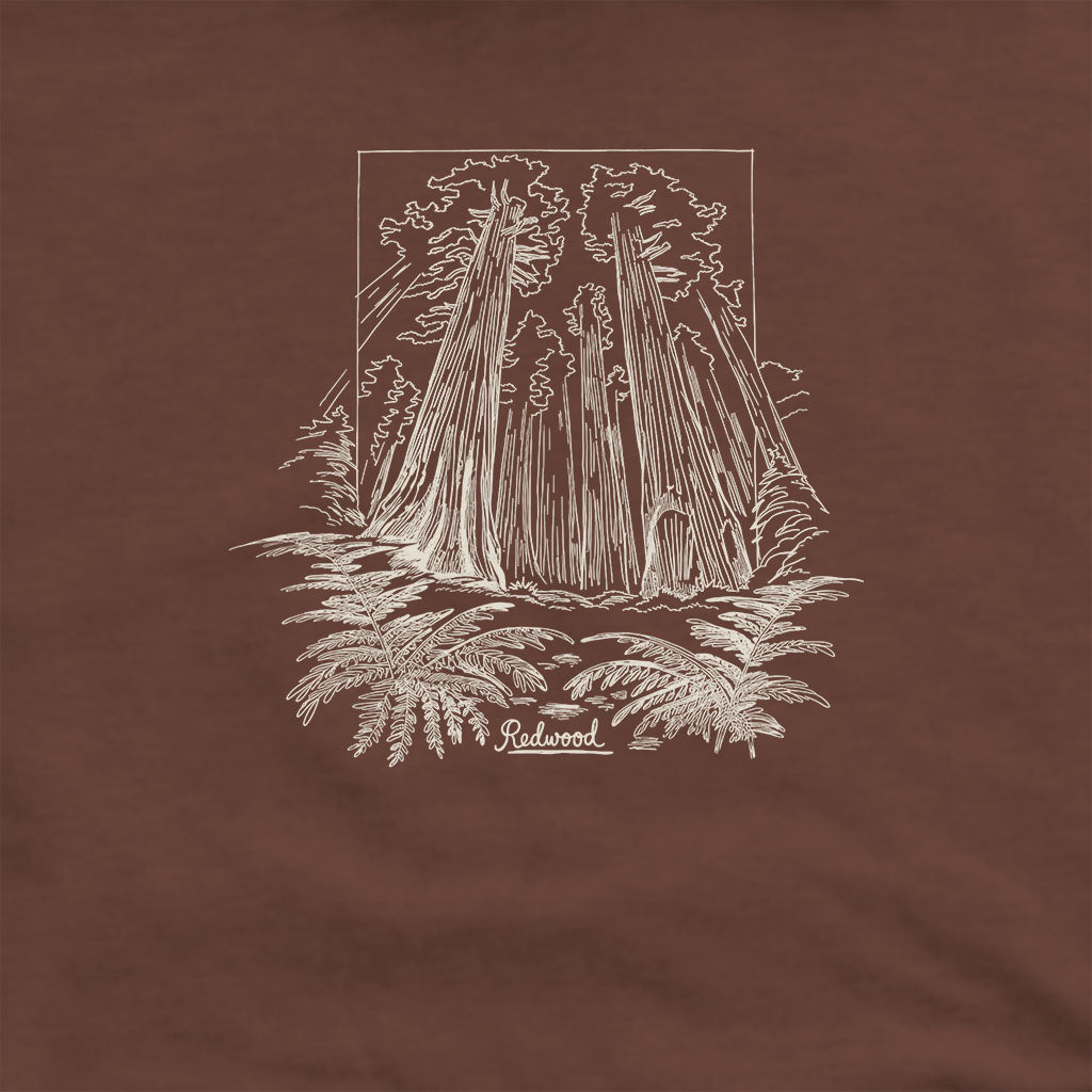 Redwood Line Drawing Hoodie