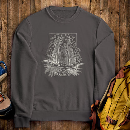 Redwood Line Drawing Crewneck Sweatshirt