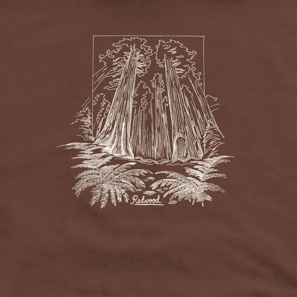 Redwood Line Drawing Crewneck Sweatshirt