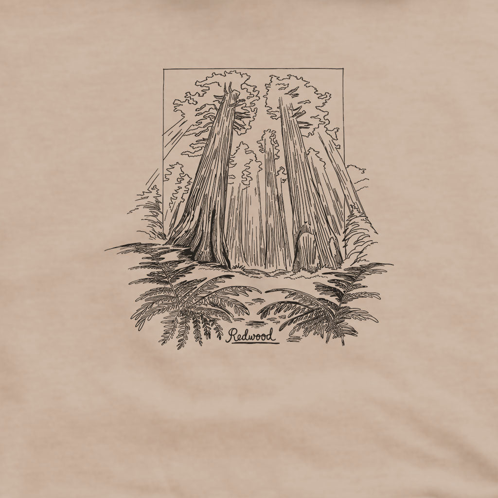 Redwood Line Drawing Hoodie