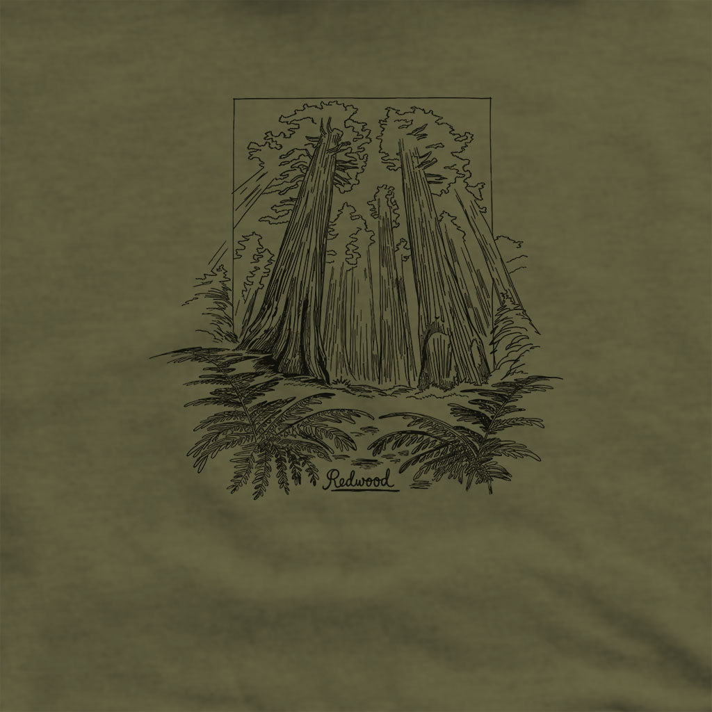 Redwood Line Drawing Hoodie