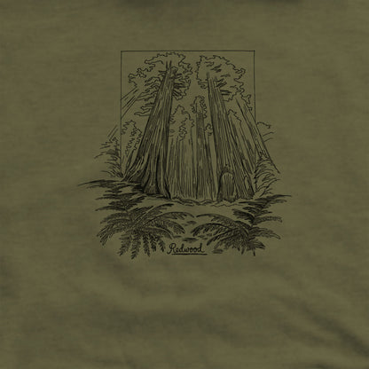 Redwood Line Drawing Hoodie