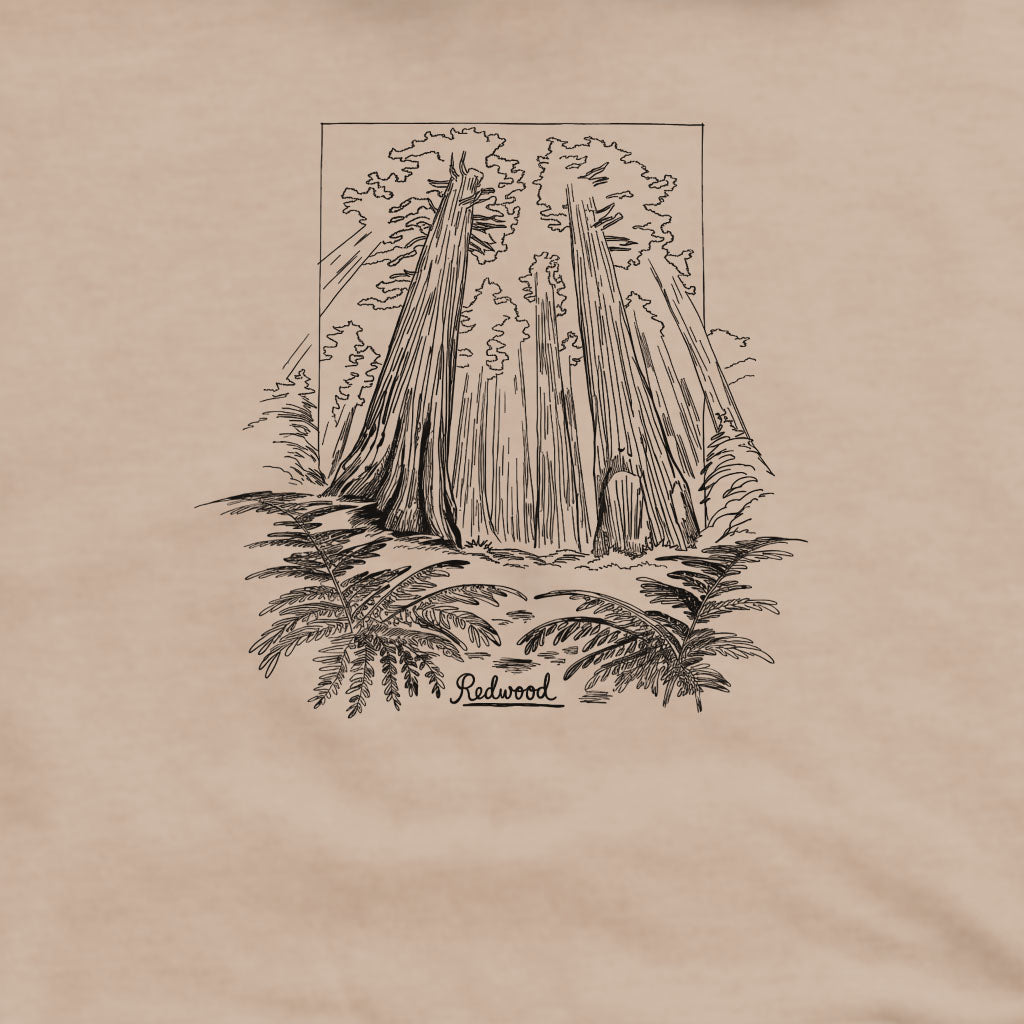 Redwood Line Drawing Crewneck Sweatshirt