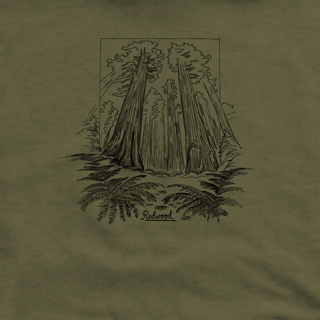 Redwood Line Drawing Crewneck Sweatshirt