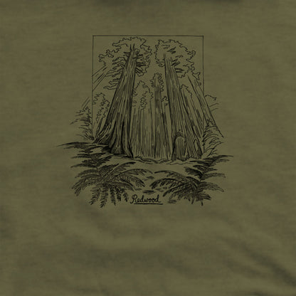 Redwood Line Drawing Crewneck Sweatshirt