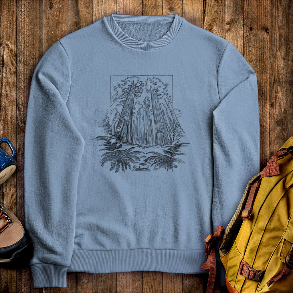 Redwood Line Drawing Crewneck Sweatshirt