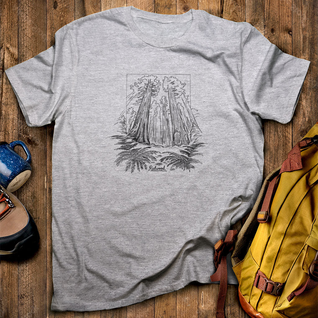 Redwood Line Drawing T-Shirt