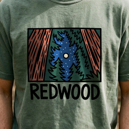 Redwood at Night Cotton T-Shirt